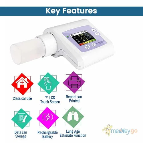 spirometer with color lcd display