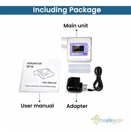 spirometer with color lcd display 