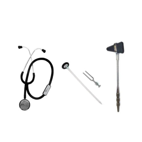 Stethoscope Tuning Fork Percussion and Square Hammer Combo