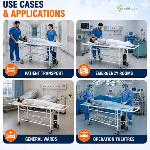 stretcher trolley with oxygen cylinder 