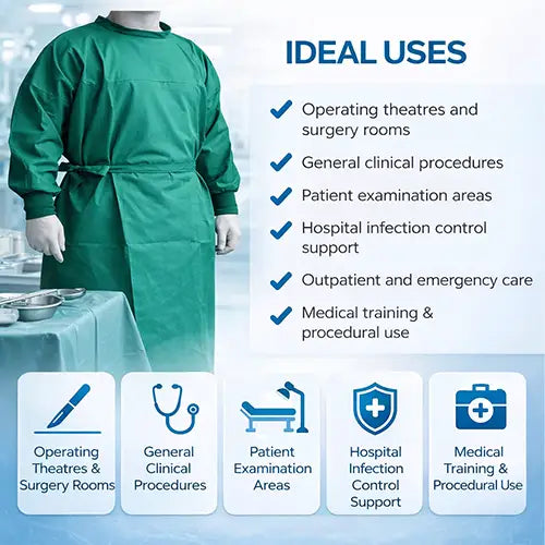 surgical gown green