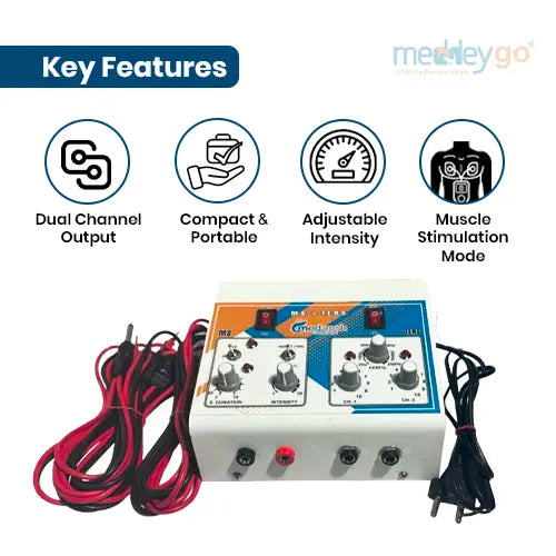 tens 2 channel with muscle stimulator 