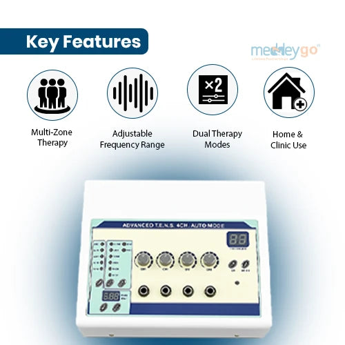 TENS 4-Channel Physiotherapy Machine 
