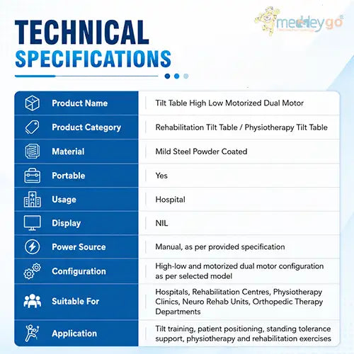 tilt table benefits specification