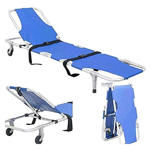 2 Fold Metal Folding Stretcher with wheels STAS 901