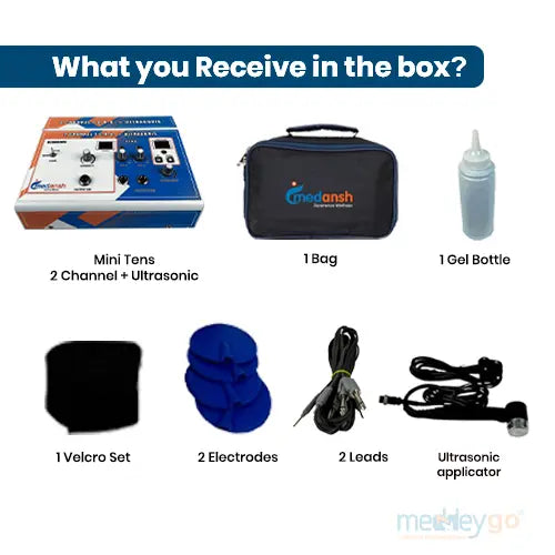 ultrasonic with 2 channel tens combo what you receive