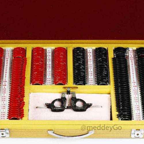 Vision Trial Lens Set in Wooden Box with Trial Frame