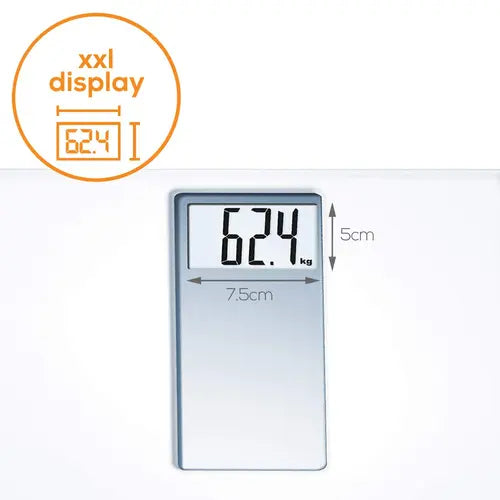 Beurer Acrylic Electronic Bathroom Scales with Extra Large Display