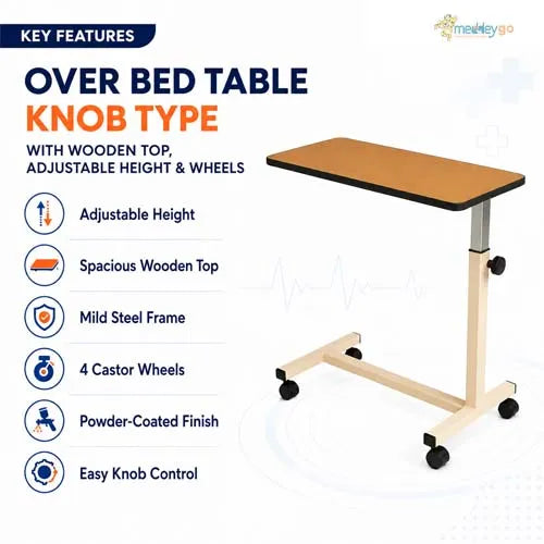  wooden over bed table
